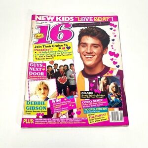 Vintage 16 Teen Magazine April 1991 NKOTB Nelson Debbie Gibson Love Boat